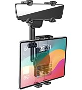 GDZN Tablet Holder for Car Rearview Mirror, [4 Corners Fixed] Rear View Mirror Car Phone Tablet M...