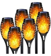 LNRYY Solar Outdoor Lights, 6Pack Flickering Flame Solar Torch Lights, Decorative Garden Lights W...