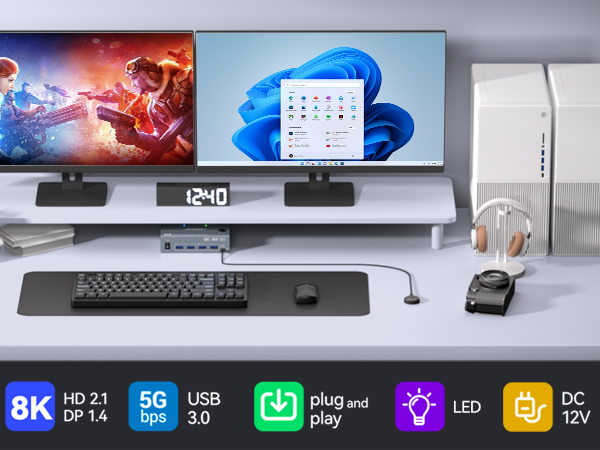 2 monitor kvm switch