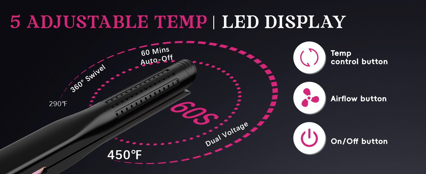 5 ADJUSTABLE TEMP &amp;amp; LED DISPLAY