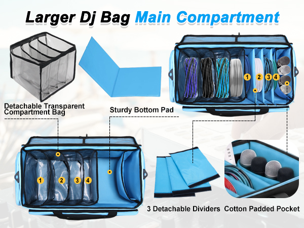 MYDAYS Large DJ Cable Bag