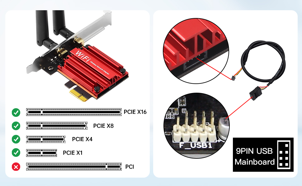 AX1800 PCIE Wifi card