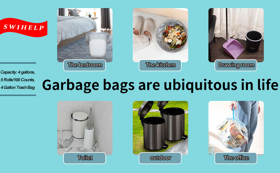  kitchen, Drawing room, bedroom, office, bathroom, outdoor and other trash bins and waste bins