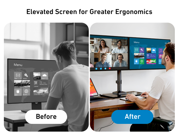 dual monitor arm for desk