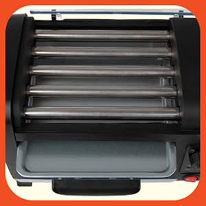 Image of hotdogs roller grill.