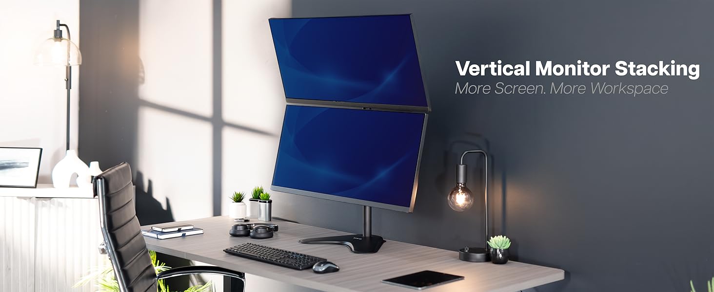 Dual Ultrawide Vertical Monitor Stand