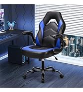NEWBULIG Computer Gaming Desk Chair - Big Tall Ergonomic Lumbar Support with Flip-up Armrest and ...