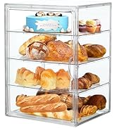 Bread Box,Large Bread Boxs for Kitchen Countertop - 4 Layers Adjustable Bread Storage Container,C...