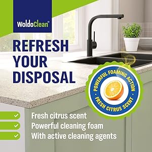 kitchen sink faucet refresh disposal citrus scent cleaning agents
