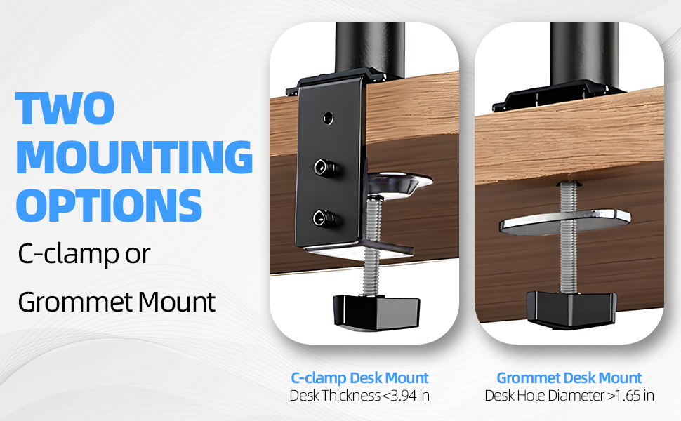 TWO MOUNTING OPTIONS