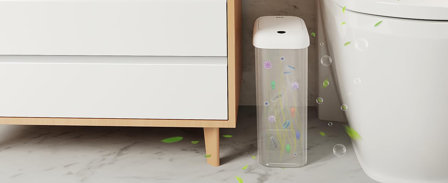 odorless smart trash can for bathroom
