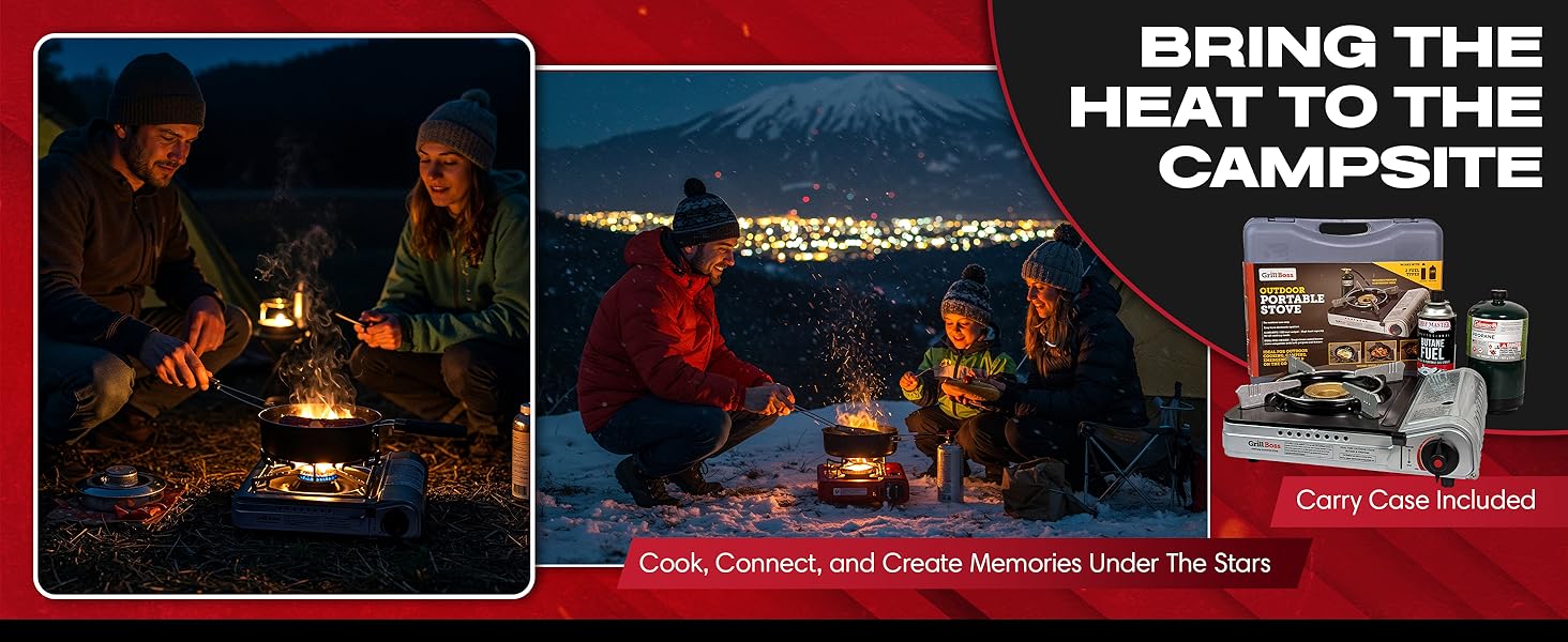 Grill Boss Dual Fuel Portable Stove, Dual Fuel Butane &amp;amp; Propane Stoves