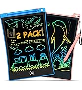 bravokids 2 Pack LCD Writing Tablet for Kids,10 inch Colorful Doodle Board Drawing Pad for Kids, ...