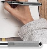 Vision Rollerball Pens, Black Pens Pack of 12, Fine Point Pens with 0.7mm Medium Black Ink, Ink B...