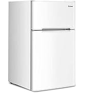 ARLIME Mini Fridge with Freezer, 3.2 Cu. Ft, Compact Refrigerator w/Double Reversible Door, Remov...