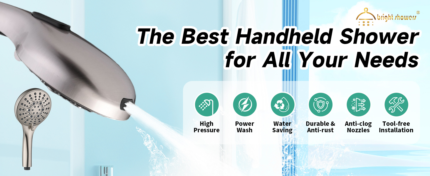 hand held shower head nickel