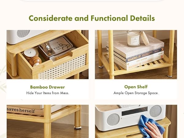 Spacious Storage Drawers