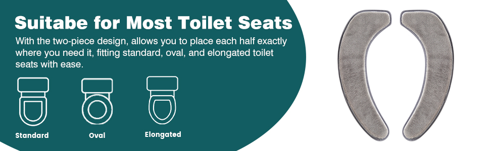 Fits Most Round, Oval and Elongated Toilet Seat