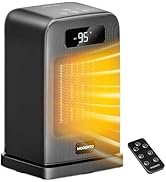 MORENTO Space Heater, 70° Oscillation, LED Display, 12H Timer, Thermostat, Overheat Protection, E...