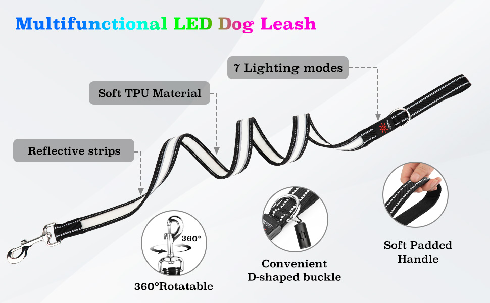 led dog leash