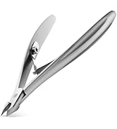 Half Jaw Salon Grade Cuticle Cutters – BALUCA Ergonomic Arch Handle Cuticle Clippers, Precision S...