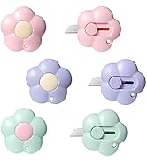 Mini Box Cutter 6 Piece, Retractable Utility Knife, Alloy Steel Blade, Lanyard Hole, Lightweight ...