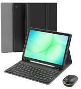 MERSATM for Samsung Galaxy Tab A9 Plus 11 inch Case with Keyboard, Backlit Mouse and Detachable M...