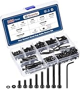 Kozelo 365pcs M4 Socket Head Cap Screws Bolts Nuts Assortment Kit - [M4x8/10/12/20/25/30/35/40mm]...