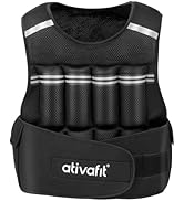 Ativafit Adjustable Weighted Vest Women Men with Reflective Design 2 4 6 8 10 12 14 16 18 20 22 L...