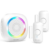 TECKNET Door Chimes When Door Opens, Wireless Door Sensor Chime Alarm with 1000Ft Range, 61 Songs...