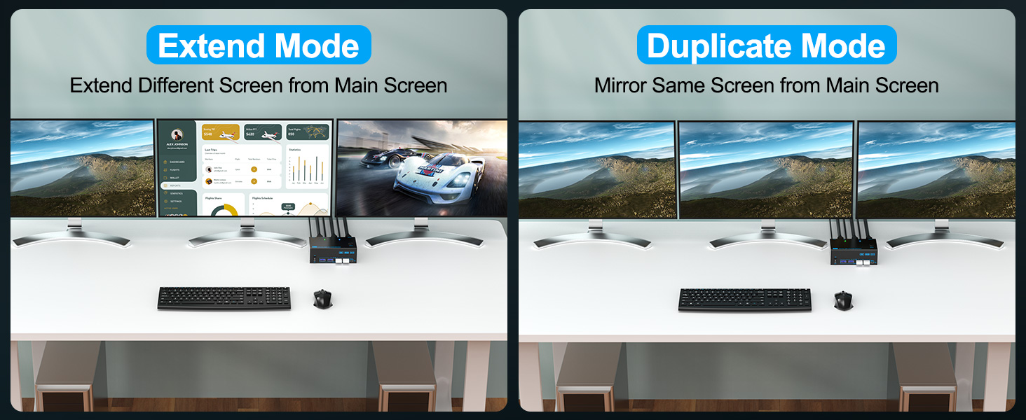 3 monitors 2 computers kvm switch