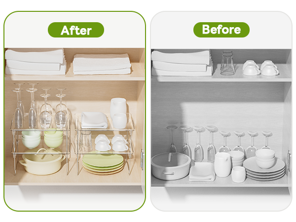Acrylic Cabinet Organizer, Set of 4 Spice Rack
