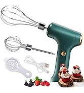 Mini Hand Mixer, Household Cordless Electric Hand Mixer,USB Rechargable Handheld Egg Beater with ...