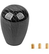MOXRUQ Carbon Fiber Gear Shift Knob, Universal Manual/Automatic Shifter with 3 Thread Adapters, C...