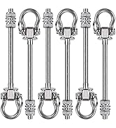 BeneLabel 6Pcs Wood Beam & I-Beam Hanger, Permanent Antirust Stainless Steel Heavy Duty Swing Hoo...