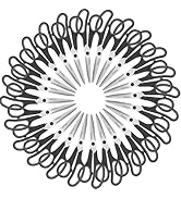 24 Black Scissors Bulk, Rkqoa 8
