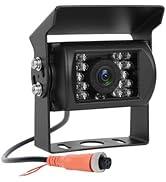 CAMECHO [AHD+CVBS] Bus Truck Vehicle Backup Cameras Wide View Angle IR Night Vision, Waterproof R...