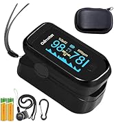 TYNDALL Pulse Oximeter Fingertip, 4 Data Pulse Oximeter with Respiration, Respiratory Rate Monito...