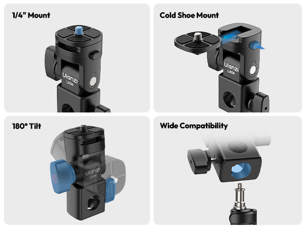 Quick Release Mounting Plate for Camera Monitor Ring Light