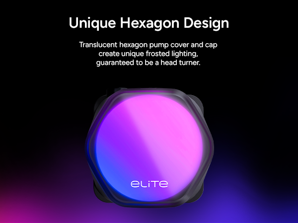 Elite Liquid Unique Hexagon Design Black