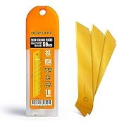 Berkling 18mm Utility Knife Blades, Titanium Fully Plated SK2H Steel Replacement Blade | 3x Sharp...
