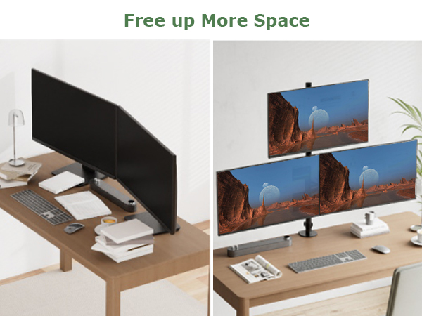 triple monitor mount