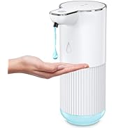 AMIR Automatic Soap Dispenser Touchless, Rechargeable Hand Soap Dispenser for Bathroom, Electric ...
