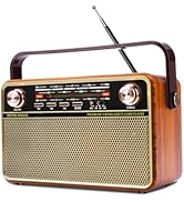 Portable AM FM Radio, Dmyond Rechargeable Small Bluetooth Speaker Portable Shortwave Radio, Loud ...