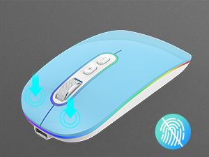 Bluetooth Mouse, Wireless Mouse for Laptop 2-in-1(Bluetooth 5.0/3.0+2.4Ghz)