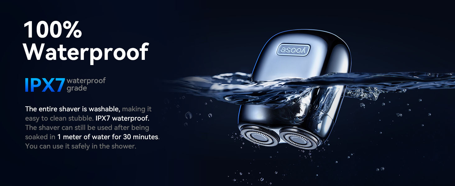 IPX7 waterproof mini electric shaver