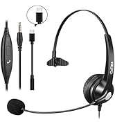 Callez Wired Computer Headset, 3.5mm/USB-C Headset with Mic Noise Cancelling for Work, Cell Phone...