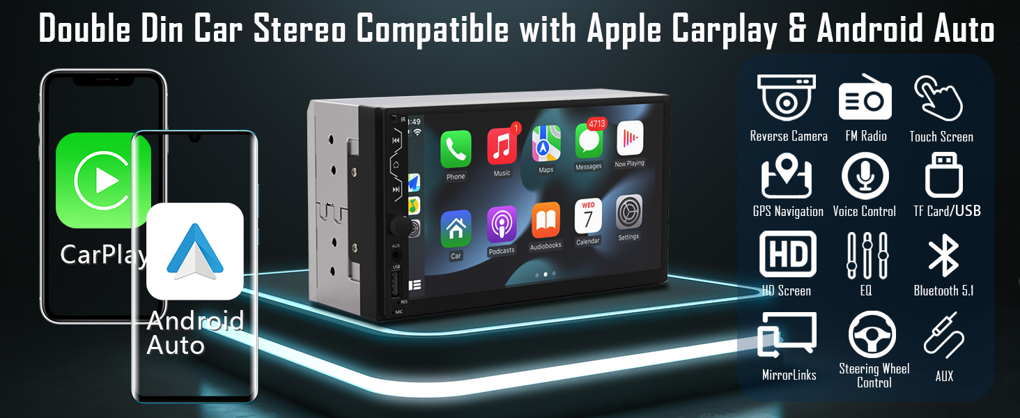 7 inch carplay android PC
