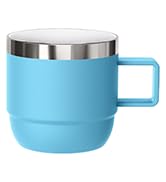 Cafezi 6 oz Espresso/Coffee Mug with Handle, Ceramic-Lined 18/8 Stainless Steel, Double-Wall Vacu...