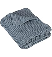Cotton Gray Waffle Blanket - Lightweight Gender Neutral Baby Crib Blanket - 100% Cotton Extra Lar...